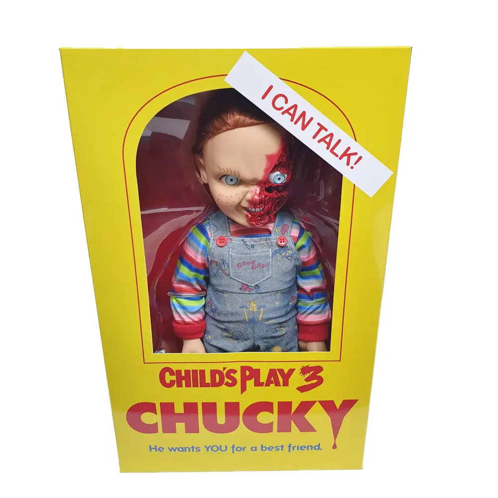 Mezco Child’s Play 3 15 Inch Talking Pizza Face Chucky Mega Scale Figure With Sound MDS Mega Scale 3 Mezco Child’s Play 3 15 Inch Talking Pizza Face Chucky Mega Scale Figure With Sound MDS Mega Scale 3