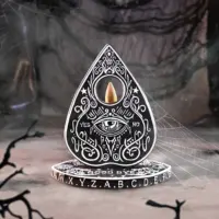 Nemesis Now Black and White Spirit Board Planchette Backflow Incense Burner 15cm Homeware 2