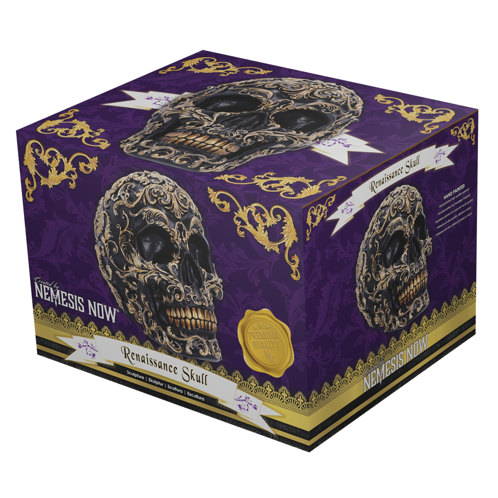 Nemesis Now Renaissance Black and Gold Skull 19cm Figurines Medium (15-29cm) 7 Nemesis Now Renaissance Black and Gold Skull 19cm Figurines Medium (15-29cm) 7