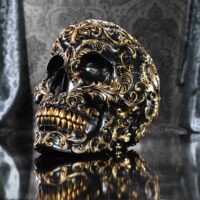 Nemesis Now Renaissance Black and Gold Skull 19cm Figurines Medium (15-29cm) 2