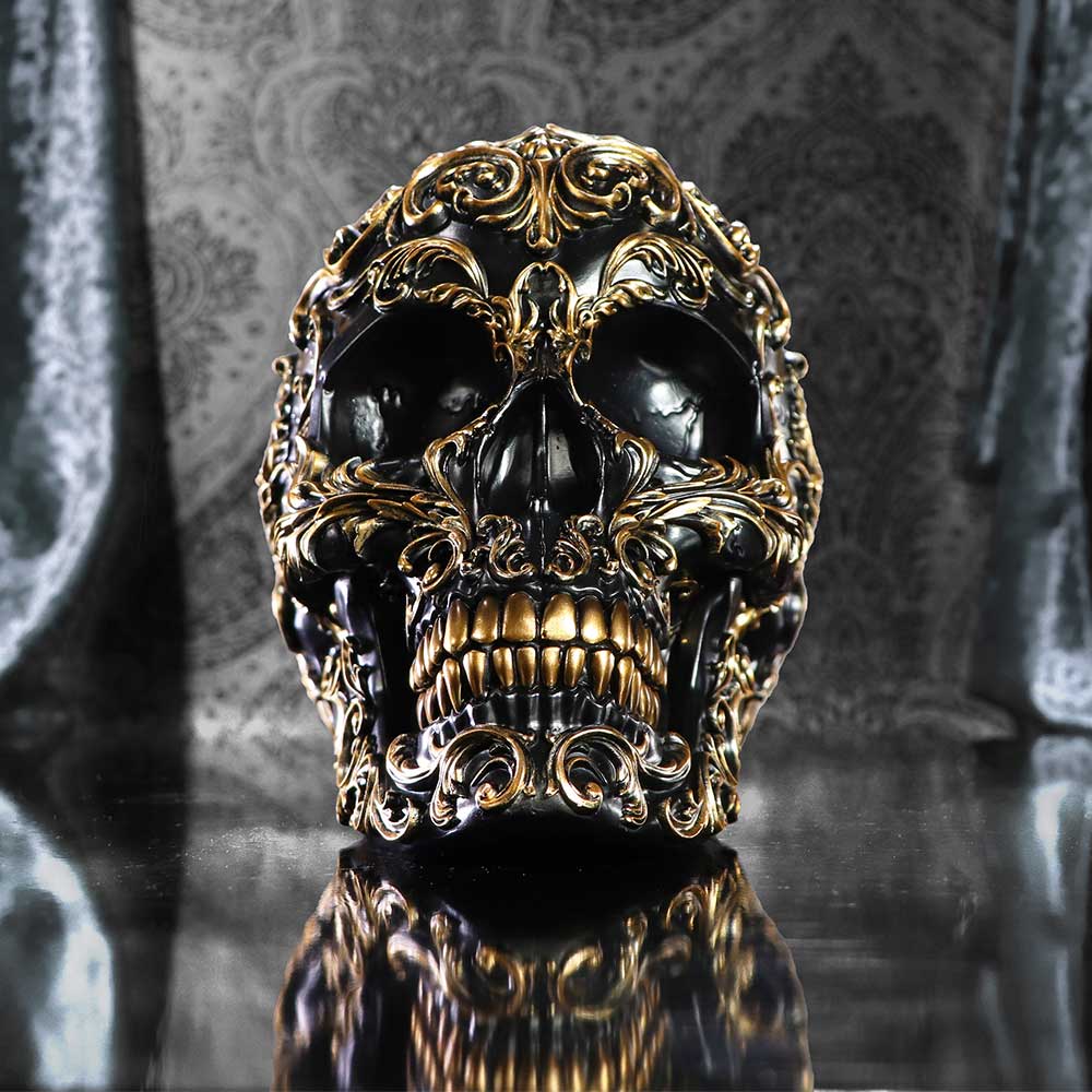Nemesis Now Renaissance Black and Gold Skull 19cm Figurines Medium (15-29cm) 17 Nemesis Now Renaissance Black and Gold Skull 19cm Figurines Medium (15-29cm) 17