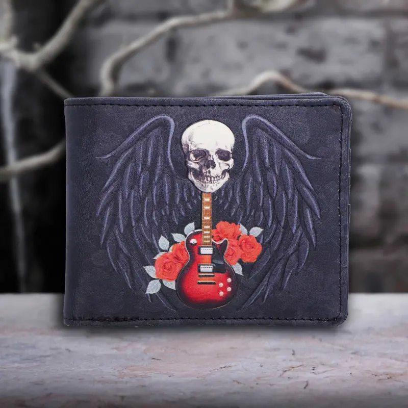 Rock and Roses Gothic Skull Wallet 11cm Gifts & Games 3