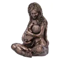 Earth Mother and baby bronze figurine 11cm Figurines Small (Under 15cm) 2