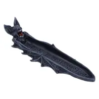 Night Wing Gothic Bat Incense Burner 29cm Homeware