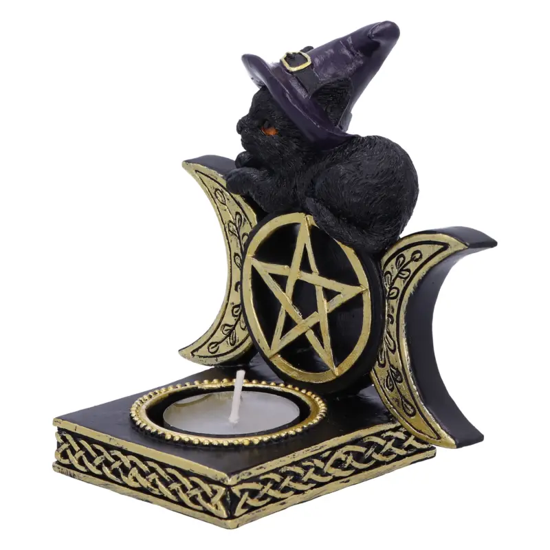 Black Magic Cat Tea Light Holder 11.2cm Candles & Holders 3