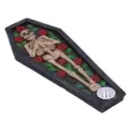 Rest in Roses Skeleton Coffin Incense Burner 21.5cm Homeware 2