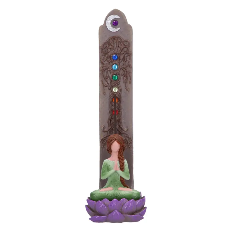 Lotus Meditation Spiritual Incense Burner 28.5cm Homeware