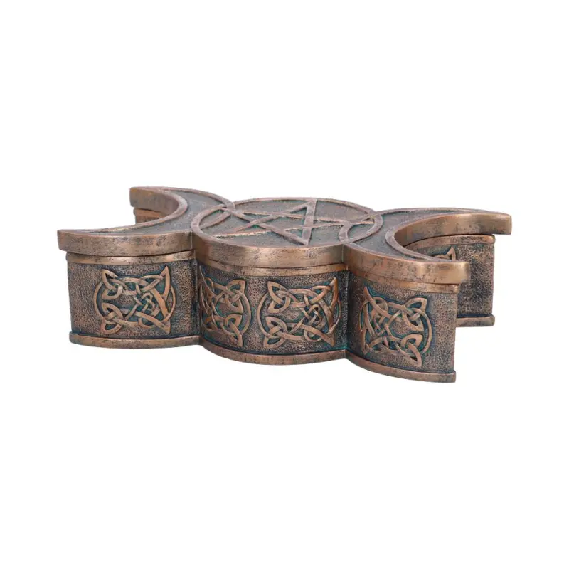 Triple Moon Bronze Trinket Box 18.5cm Boxes & Storage