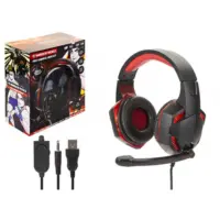 Warrior World Pro Gaming LED Headset & Mic BLUE Light Up Speakers for PC XBox One PS4 Merch & Accessories