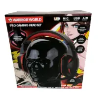 Warrior World Pro Gaming LED Headset & Mic BLUE Light Up Speakers for PC XBox One PS4 Merch & Accessories 2