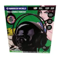 Warrior World Pro Gaming LED Headset & Mic Colour Changing Light Up Speakers for PC XBOX One PS4 Merch & Accessories 2