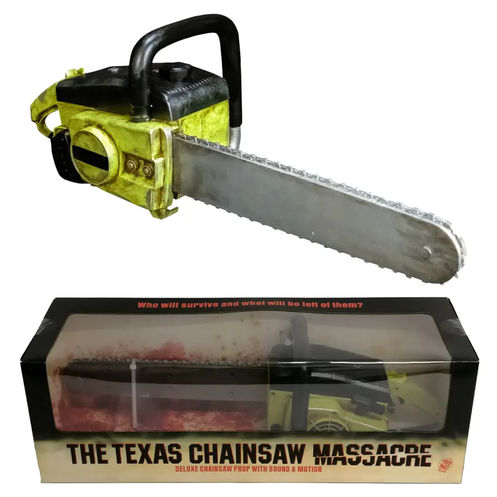 Texas Chainsaw Massacre (1974) Chainsaw Prop Replica With Sound Trick or Treat Studios Masks & Prop Replicas Texas Chainsaw Massacre (1974) Chainsaw Prop Replica With Sound Trick or Treat Studios Masks & Prop Replicas