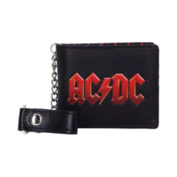 AC/DC Officially Licensed Logo Leather Lightning Chained Wallet Purse 11cm Gifts & Games