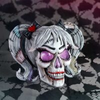 Nemesis Now Drop Dead Gorgeous – Pins and Needles Franken-doll Skull 20.5cm Figurines Medium (15-29cm) 2