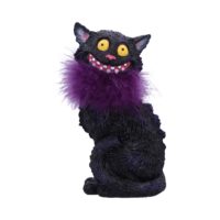 Nemesis Now Furgus Black Cat Feather Boa Figurine 19.5cm Figurines Medium (15-29cm)