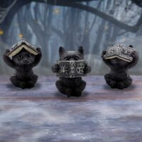 Nemesis Now Three Wise Witchy Black Spell Cats 8.5cm Figurines Small (Under 15cm) 2