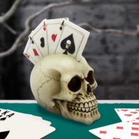 Nemesis Now Four of a Kind Playing Cards Skull Head 19cm Figurines Medium (15-29cm) 2