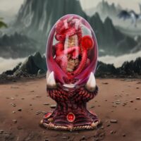 Nemesis Now Elemental Dragonlings – Fire Dragon in Clear Egg 12cm Figurines Small (Under 15cm) 2