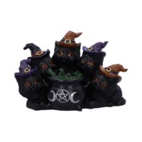 Nemesis Now Kindle’s Potion Light Up Cats and Cauldron Ornament 18.5cm Figurines Medium (15-29cm)