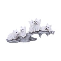 Nemesis Now Winter Litter White Wolf Ornament 25cm Figurines Medium (15-29cm)