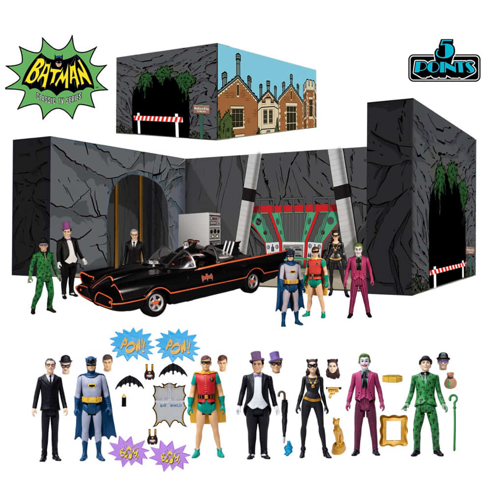 Mezco Batman 5 points (1966): Deluxe Action Figure Set 5 Points Mezco Batman 5 points (1966): Deluxe Action Figure Set 5 Points