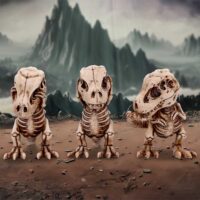 Nemesis Now Three Wise Tyrannosaurus Rex Skeleton Figurines Figurines Small (Under 15cm) 2