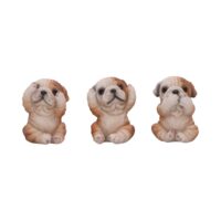 Nemesis Now Three Wise Bulldogs Figurines (Set of 3) Figurines Small (Under 15cm)