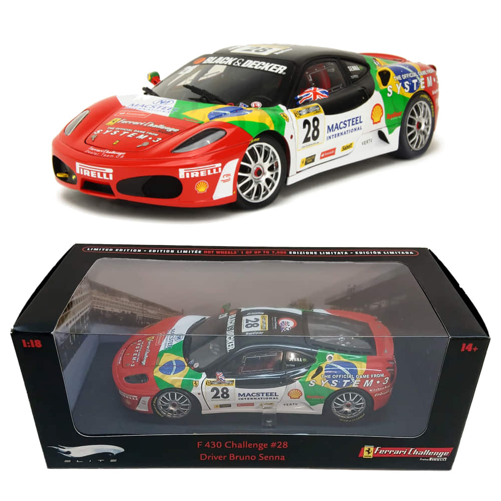 Hot Wheels Ferrari F430 Challenge 1/18 – Modèle De Collection En Boîte H3