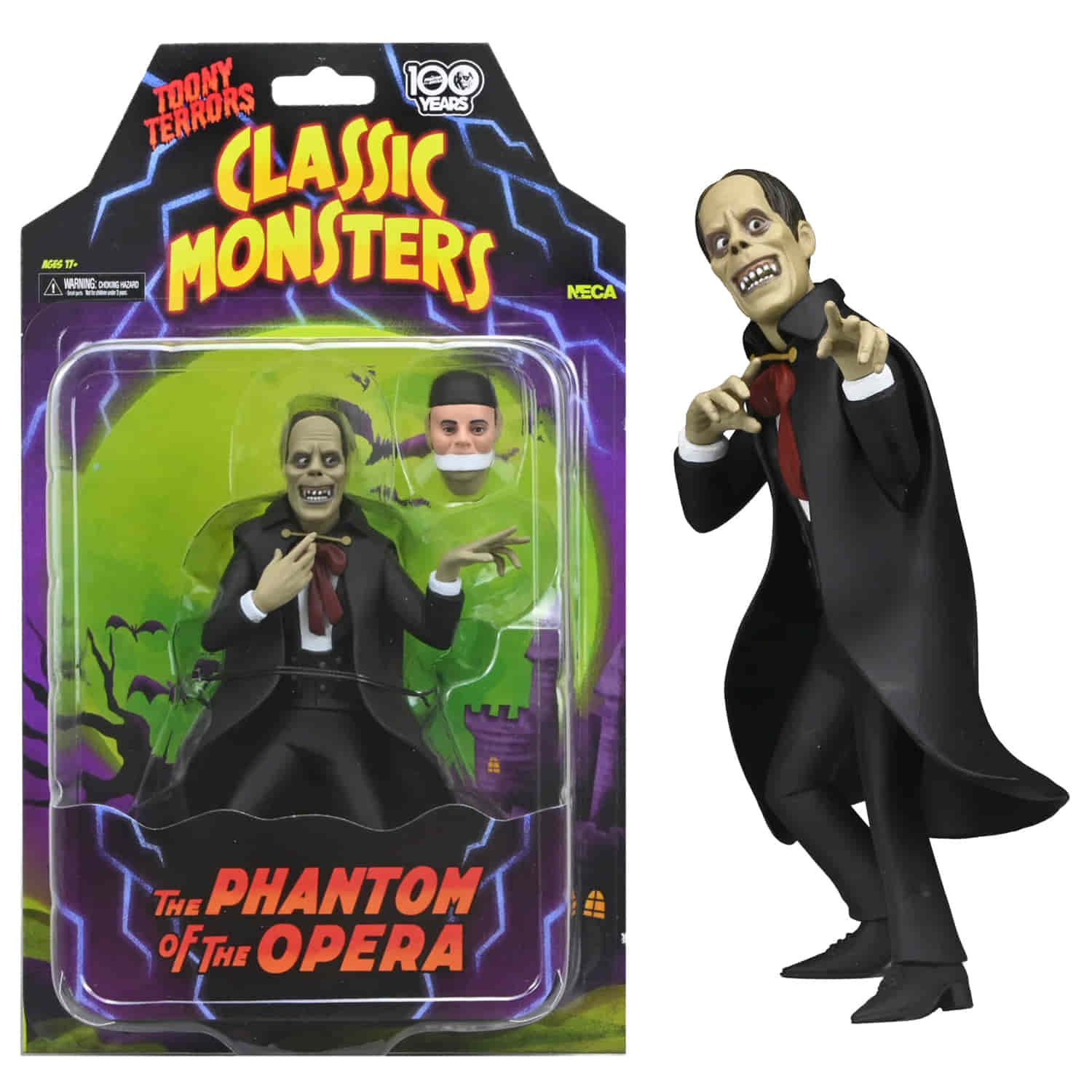 NECA Toony Terrors Series 12 Universal Monsters Phantom Of The Opera (1925) 6 Inch Scale Action Figure Toony Terrors NECA Toony Terrors Series 12 Universal Monsters Phantom Of The Opera (1925) 6 Inch Scale Action Figure Toony Terrors