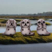 Nemesis Now Three Wise Seals Decorative Resin Figurine Set 7.5cm Figurines Small (Under 15cm) 2