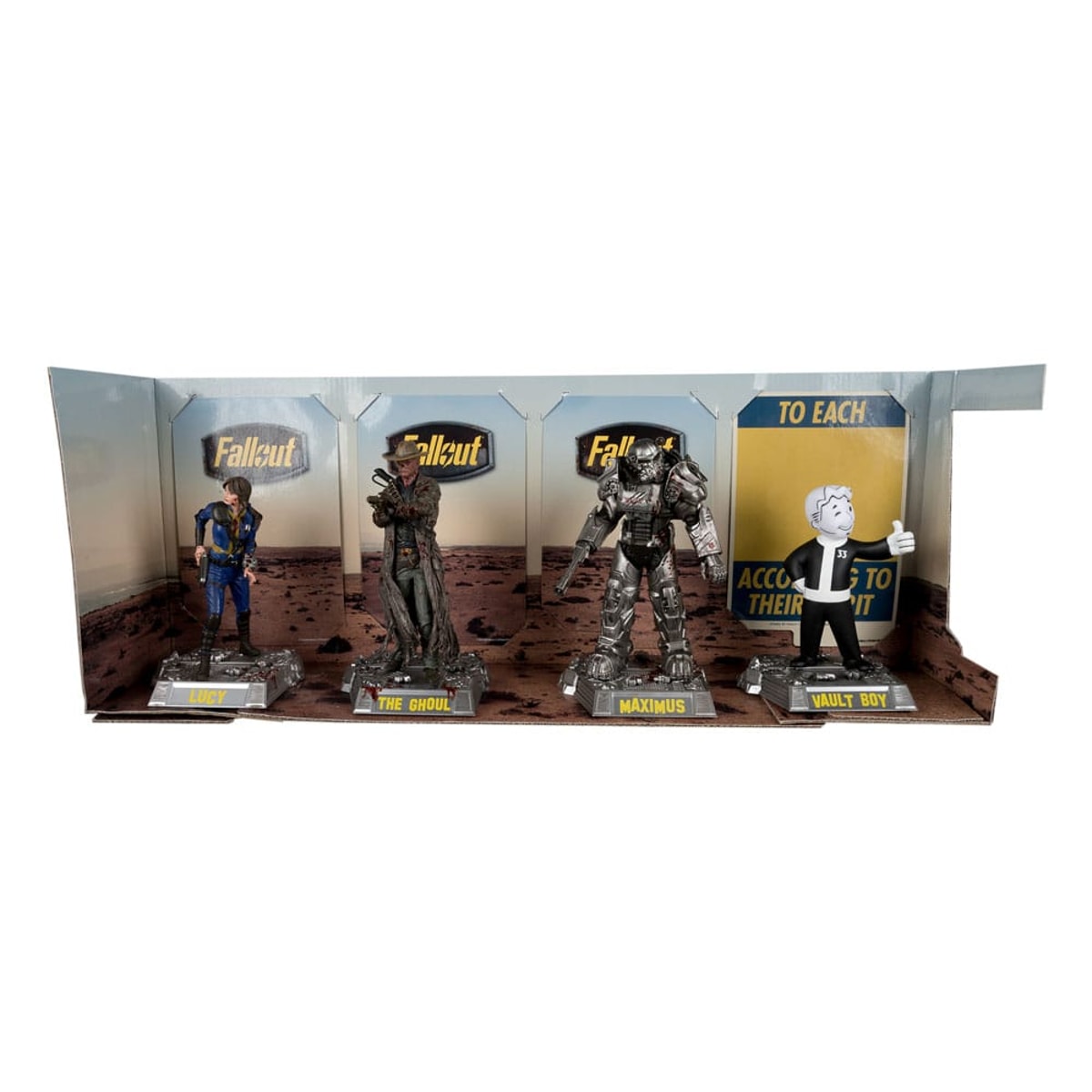 McFarlane Toys Fallout Movie Maniacs PVC Statue 4-Pack Lucy, Maximus, The Ghoul and Vault Boy 15cm 6" Figures 11 McFarlane Toys Fallout Movie Maniacs PVC Statue 4-Pack Lucy, Maximus, The Ghoul and Vault Boy 15cm 6" Figures 11