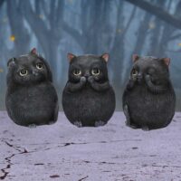 Nemesis Now Three Wise Fat Cat Figurines 8.5cm – 3 Wise Cute Cats Figurines Small (Under 15cm) 2