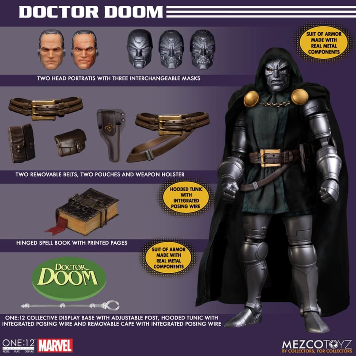 PRE-ORDER Mezco Doctor Doom One:12 Collective (Marvel) Figure One:12 Collective 3 PRE-ORDER Mezco Doctor Doom One:12 Collective (Marvel) Figure One:12 Collective 3